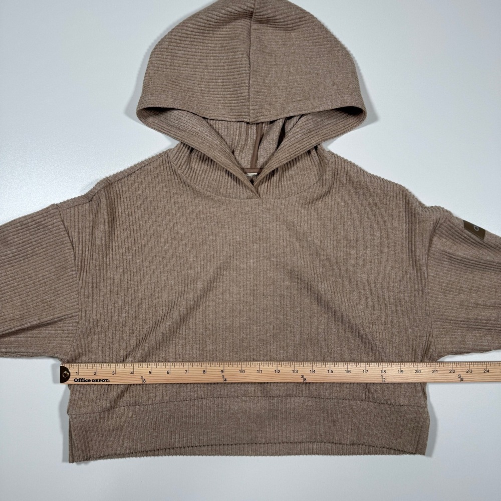 Alo Yoga S Muse Hoodie Gravel Heather Sweatshirt Yoga Hiking Pickleball Golf Gym - Picture 8 of 8
